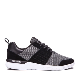 Supra Mens SCISSOR Black/White/white Low Top Shoes | CA-83663